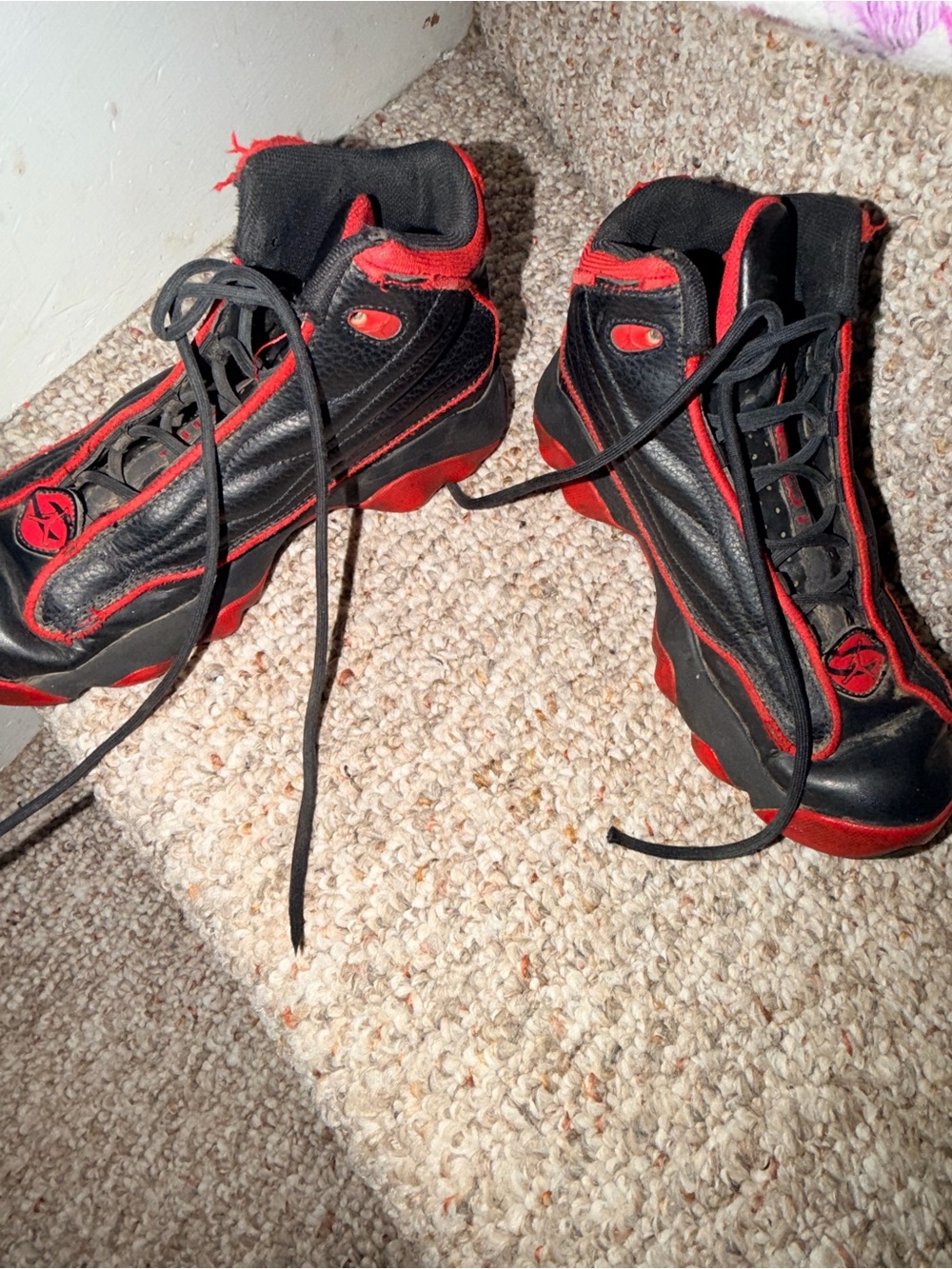 Air Jordan Pro Strong GS Bred Black Red Sneakers Kids Size 5Y
